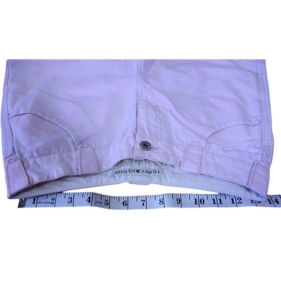 Tommy Hilfiger Women's Pink Chino Shorts Size 2 Flat Front Cotton - Picture 4 of 5